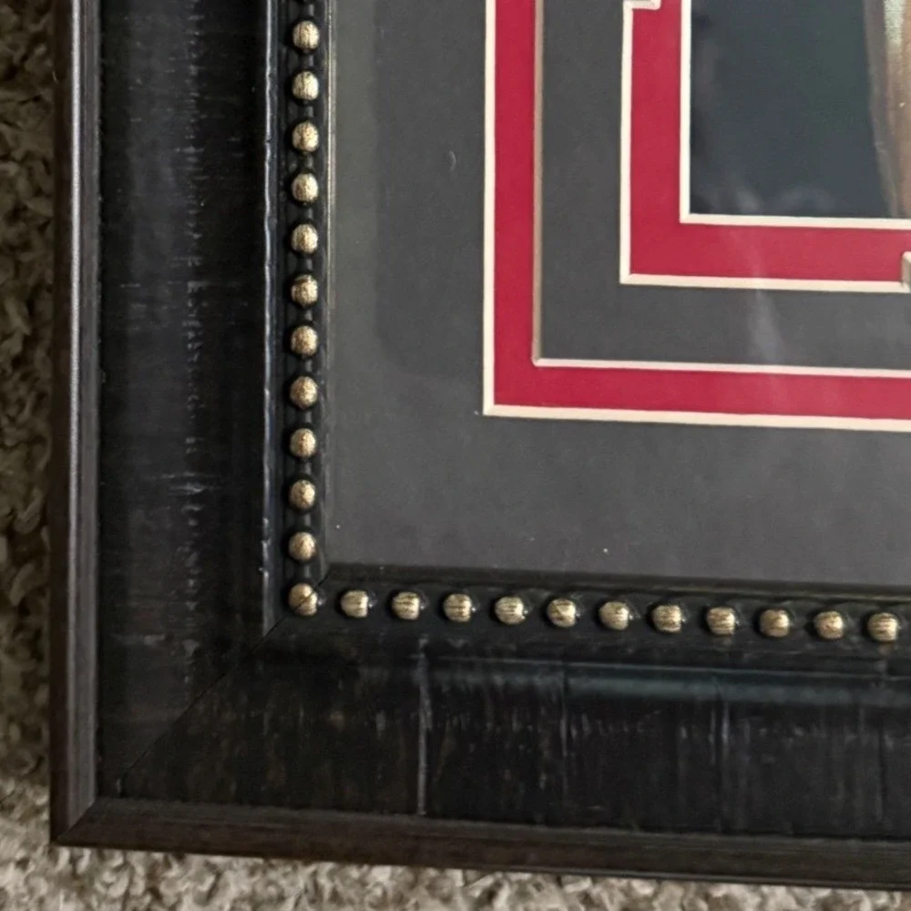 Arkansas Razorbacks Framed Wall Art Red Boar Hog Fan Cave Decor 31x26